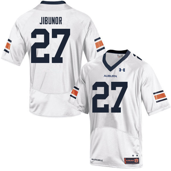 Men #27 Richard Jibunor Auburn Tigers College Football Jerseys Sale-White